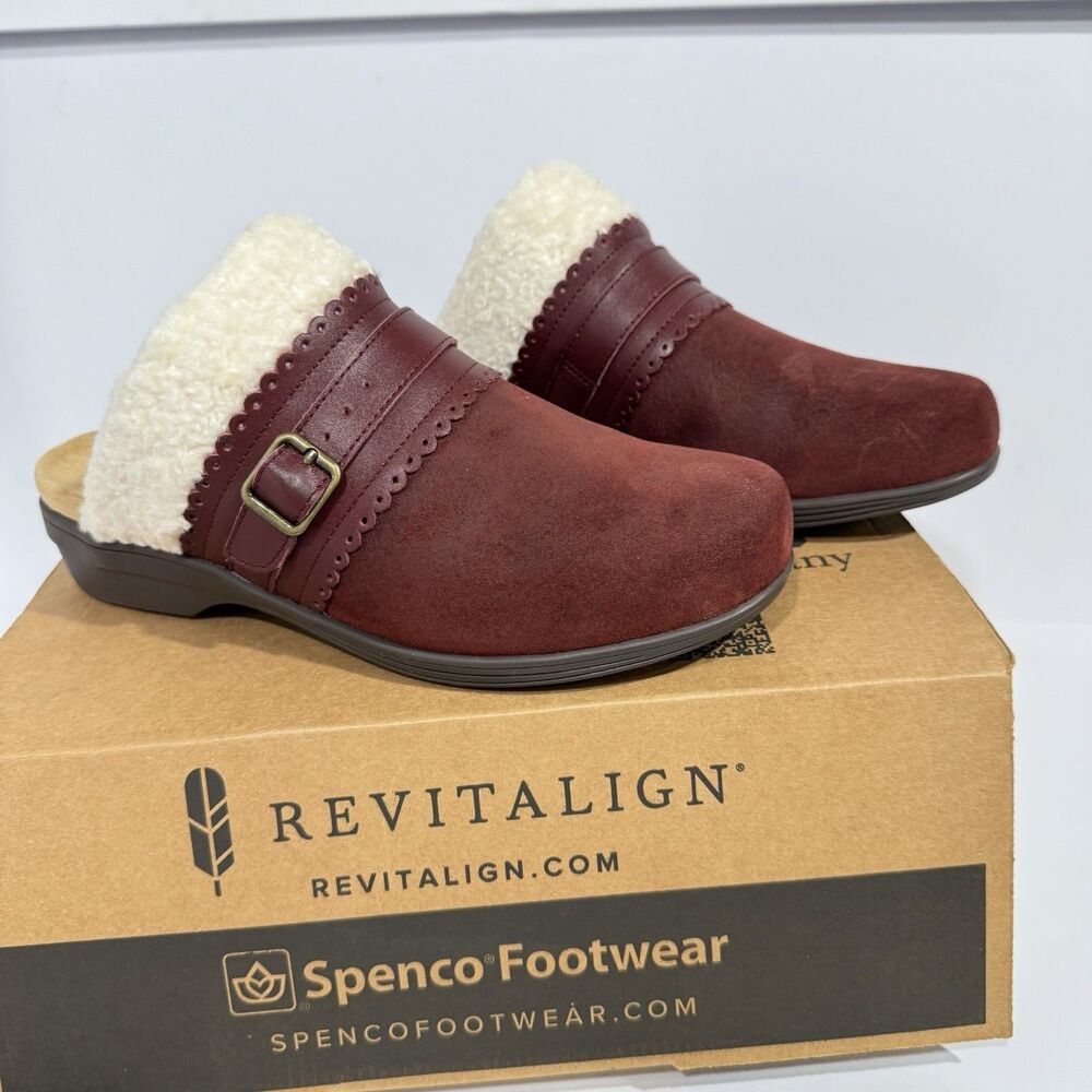WACO Spenco Nottingham Clog Burgundy Slip-On Shoes Women’s Size 9.5 D NWB - Picture 15 of 16